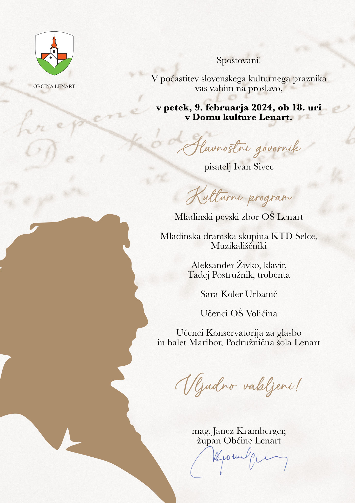 Proslava ob kulturnem prazniku 2024